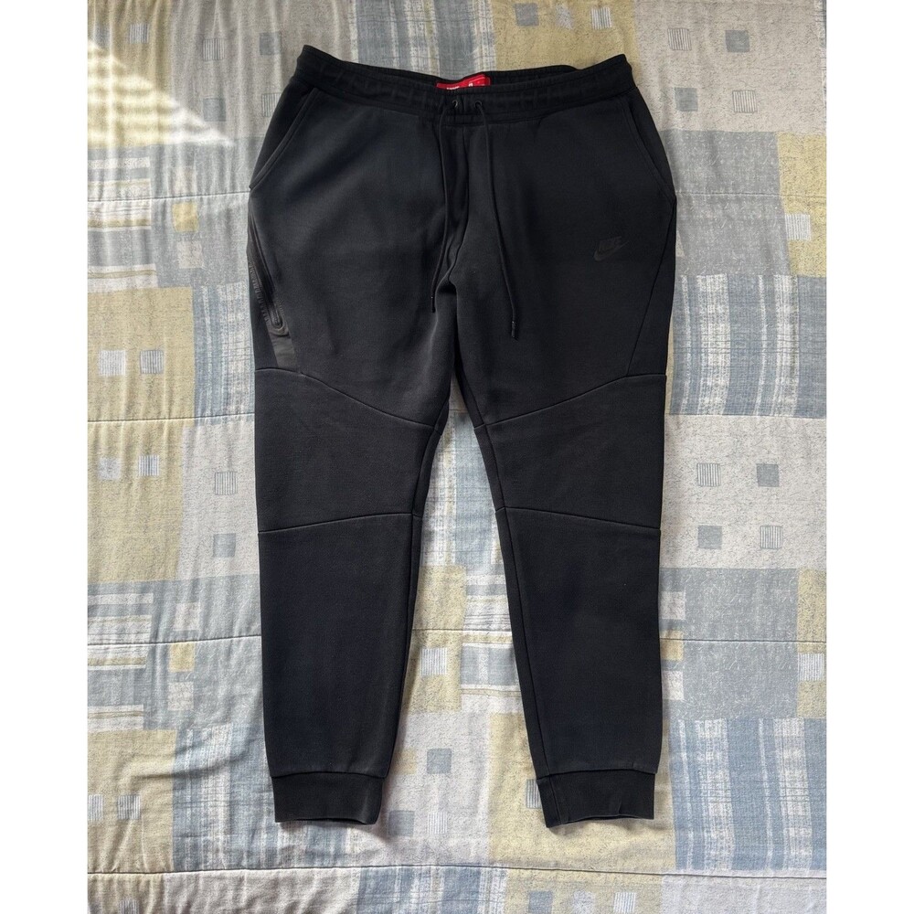 Nike Tech Fleece Joggers Men Triple Black Sweatpants Sz XL